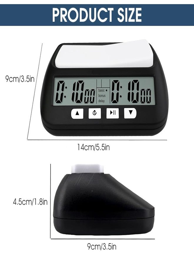 Zibuyu® Digital Chess Clock Timer for Board Games, Professional Chess Timer with Bonus Delay Count Down Up Function, Batteries Not Included - Image 2